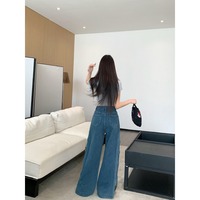 Sexy Side Hollow Out Floral Baggy Jeans - Thumbnail 6