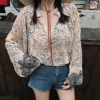 metallic thread print shirt - Thumbnail 6