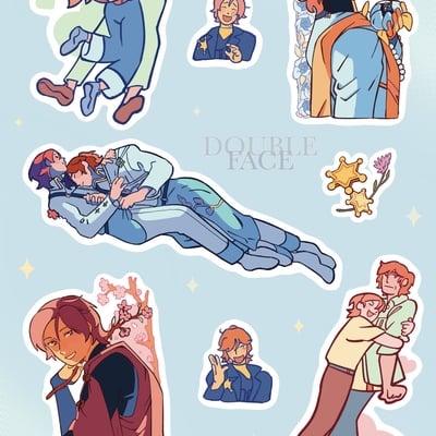 Double face sticker sheet 