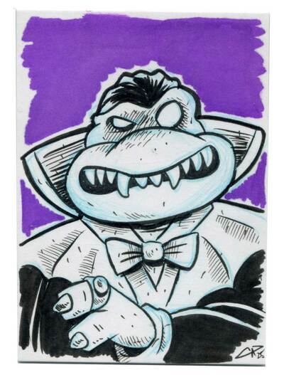 Don as Dracula Sketch Card