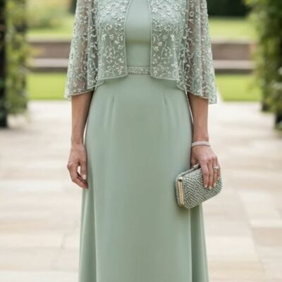 Elegant mint green mermaid mother of the bride/ groom dresses formal evening dress