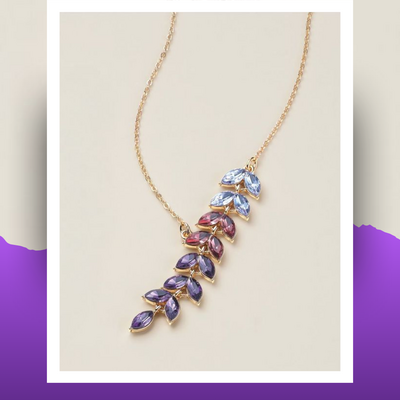 Violet ivy ombre necklace