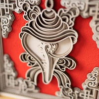 STEREOWOOD Auspicious Conch Wooden Wall Art,Desktop decoration,Laser Cut Arts - Thumbnail 4