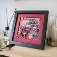 STEREOWOOD Japan Multi-Layer Wooden Wall Art, Creative Gifts, Laser Cut - Thumbnail 3