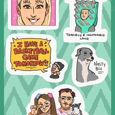 Jenna marbles sticker sheet
