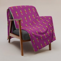 The Grinch purple Throw Blanket - Thumbnail 5