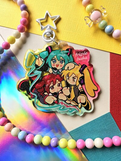 Vocaloid - Triple Baka Keychain