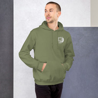 Metamelos "Drip Signal" Hoodie  Embroidered Static Skull Front, Record Pool Back Print - Thumbnail 48