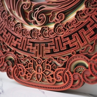 STEREOWOOD Lucky Disc Multi-Layer Wall Art, Stereoscopic 3D Decor, Mandala Laser Cut, Rustic Home Wood Wall Art, Laser Cut Arts and Crafts - Thumbnail 9