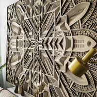 STEREOWOOD Glint Multi-Layer Wooden Wall Art, Stereoscopic 3D Decor, Living Room Decor, Bedroom Decor, Laser Cut Arts and Crafts - Thumbnail 6