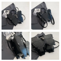 Gothic Kawaii Butterfly Embroidered Crossbody Backpack - Thumbnail 2