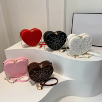  Harajuku Kawaii Gothic Spider Web Heart Bag - Thumbnail 1