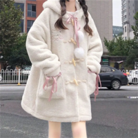 Preppy Style Oversized Hooded Jacket - Thumbnail 4