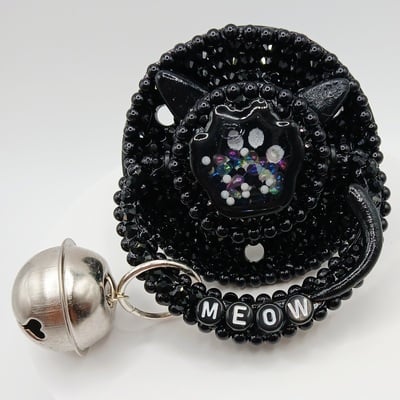 Black cat "meow"
