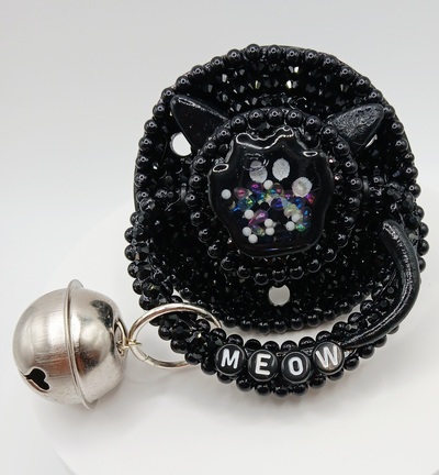 Black cat "Meow"