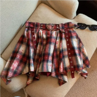 Irregular Hem Gothic Grunge High Waist Skirt - Thumbnail 6