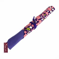 Japanese Cotton Chopstick Sleeve – Purple & Pink Plum Blossom Pattern (MCC0004-07-PU) - Thumbnail 1