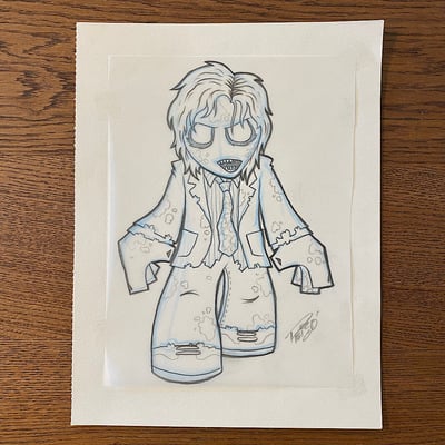 Original concept sketch - business suit walker mystery mini