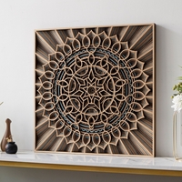 STEREOWOOD Nebula Multi-Layer Wooden Wall Art, Stereoscopic 3D Decor, Living Room Decor, Bedroom Decor, Laser Cut Arts and Crafts - Thumbnail 4