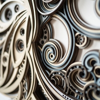 STEREOWOOD Blissful Wings  Multi-Layer Wall , Large Geometric Wood Wall Art - Thumbnail 8