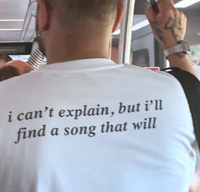 Free Shipping-I CAN'T EXPLAIN BUT I'LL FIND A SONG THAT WILL TEE