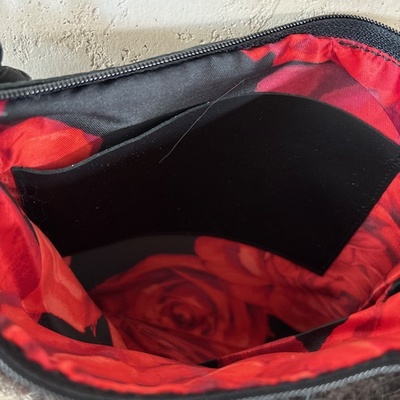 Buffalo and leather purse