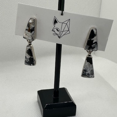 White buffalo earrings