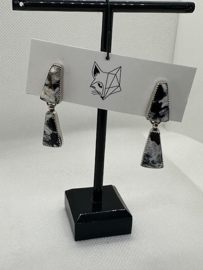 White buffalo earrings