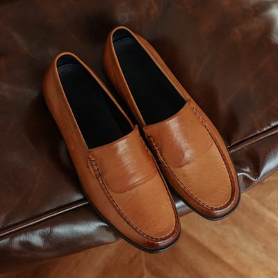 HANDMADE LEATHER SHOES lightweight breathable retro genuine leather 