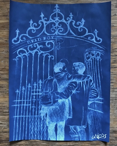 Dead Boy Detectives Cyanotype: "Agency Gate"