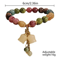  Natural Stone Bracelet Elegant Lily of The Valley Flower - Thumbnail 3