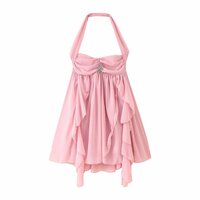 Sexy tube-neck halter dress with metal embellishments - Thumbnail 4