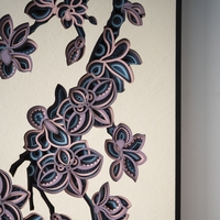 STEREOWOOD Orchid Multi-Layer Art, Stereoscopic 3D Decor,Mandala Laser Cut - Thumbnail 5