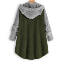 Warm Fleece Hoodie  Pullover with Cat Ears & Pockets - Thumbnail 4