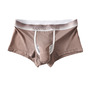 Men's sexy underwear mesh holes breathable youth elephant tube physiological boxer briefs L482  -3