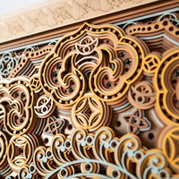 Eightfold Fortune Mandala: Layered Wood Art of Abundance - Thumbnail 6
