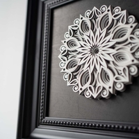 STEREOWOOD Mandala Wood Carving Art, Layered Geometric Wall Sculpture - Thumbnail 5
