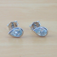 BOXED GIFT SET/Blue Topaz Pendant 18" Sterling Silver Chain/Topaz Necklace/Topaz Jewellery/Topaz Earrings/Topaz Jewelery/November Birthstone/UK - Thumbnail 5