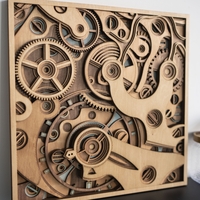 STEREOWOOD Time Gear Multi-Layer Wall Art, Stereoscopic 3D Decor, Mandala Art - Thumbnail 7