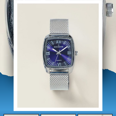 Blue tribal mesh watch