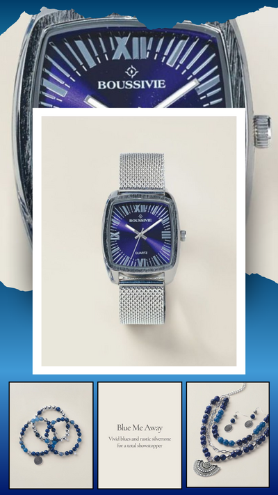 Blue Tribal Mesh Watch