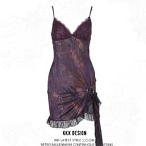 Lace bust hip-hugging ruffled dress
