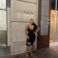 Hourglass Bandage Midi Dress - Thumbnail 1
