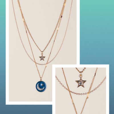 Moonlight wish layered necklace