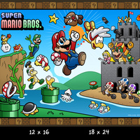 Tribute Art - Super Mario Bros. 40th Anniversary Print - Thumbnail 1