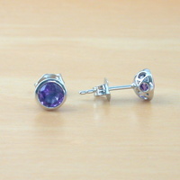 BOXED GIFT SET/Sterling Silver Amethyst Pendant & Chain/Amethyst Necklace/Amethyst Jewellery/Amethyst Jewelry/UK - Thumbnail 4