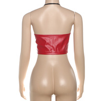 Sexy street style fashion all-match halterneck zipper vest - Thumbnail 1