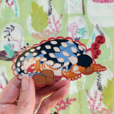 Slate ankylosaurus- vinyl sticker
