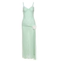 Slim fit fashionable and trendy slim waist slimming three-dimensional flower dress - Thumbnail 5