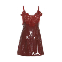 Solid color lace suspenders sleeveless backless slim fit temperament versatile dress - Thumbnail 8